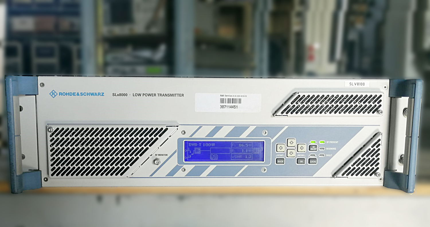 UHF Rohde & Schwarz TV transmitter Digital 100W SLV8100