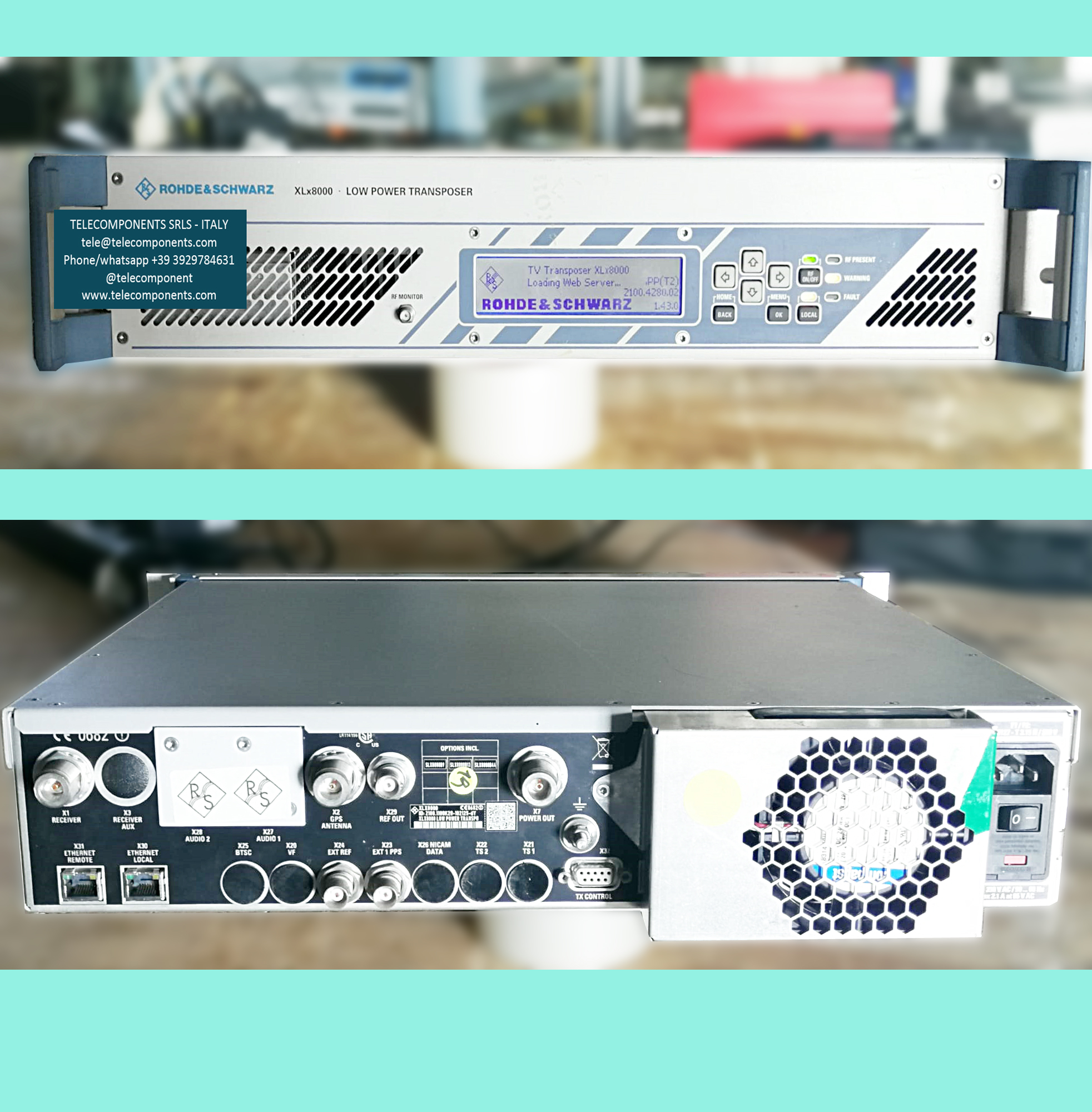 25W UHF Rohde & Schwarz TV Transposer/repeater XLX8000 Series