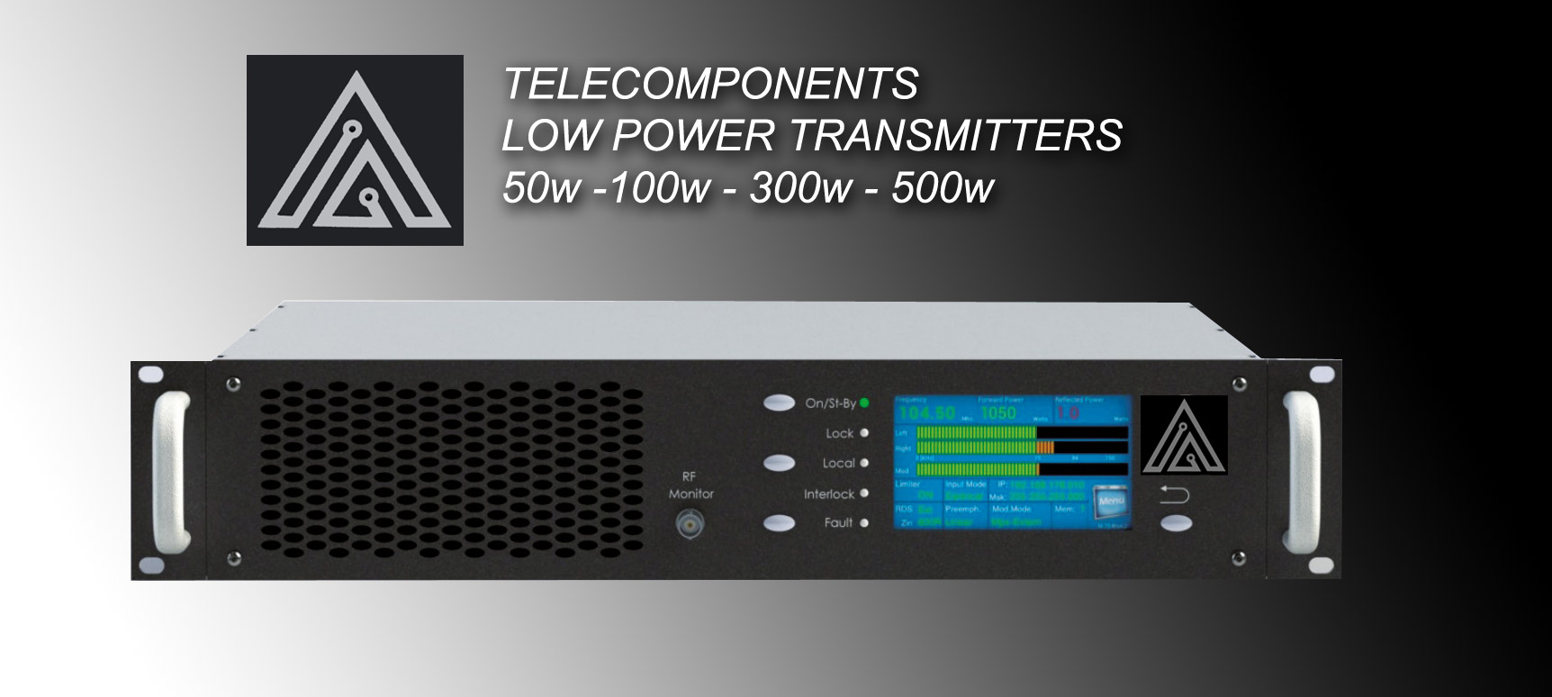 TLDS/ Low Power FM Telecomponents transmitters 50-100-300-500w